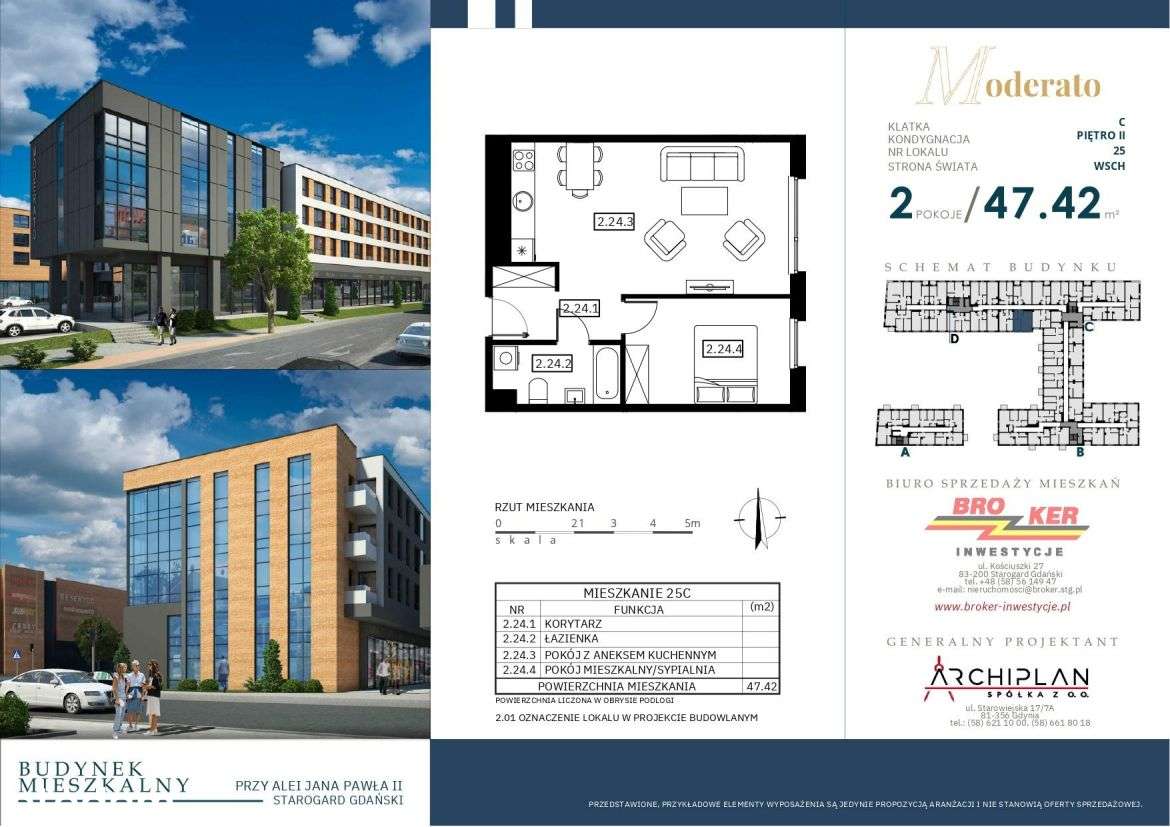 Moderato I​I​I | mieszkanie 2-pok. | C25 - Pełny obrazek: 2/9