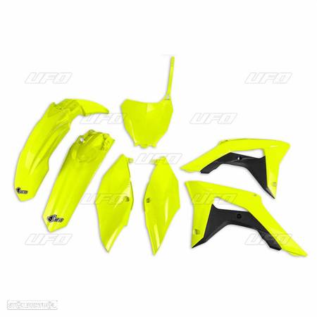 kit plasticos ufo amarelo fluor honda crf 450 / 250 - 1