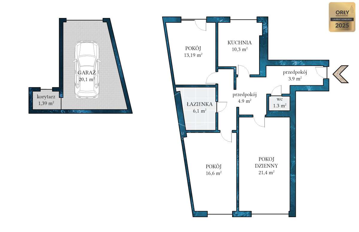 Duże mieszkanie z garażem ścisłe centrum Sopotu-17