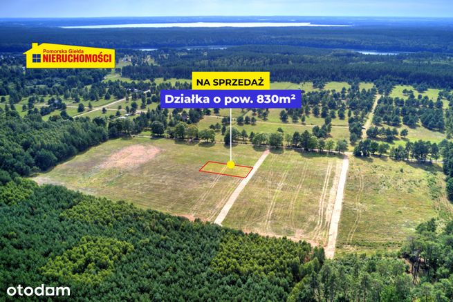 Dołgie, działka budowlana 830 m2, cicha okolica