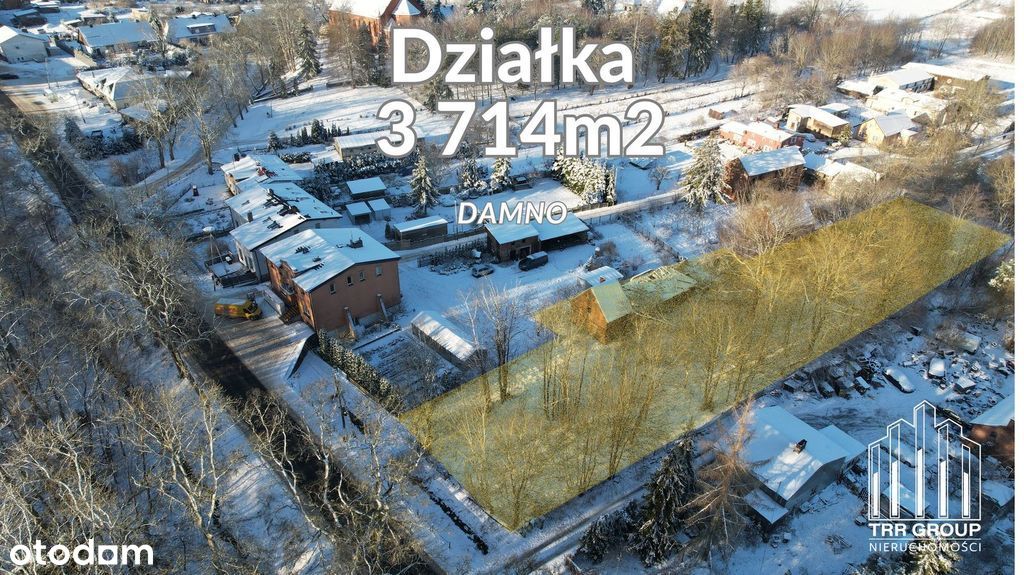 Działka, 3 714 m², Damno