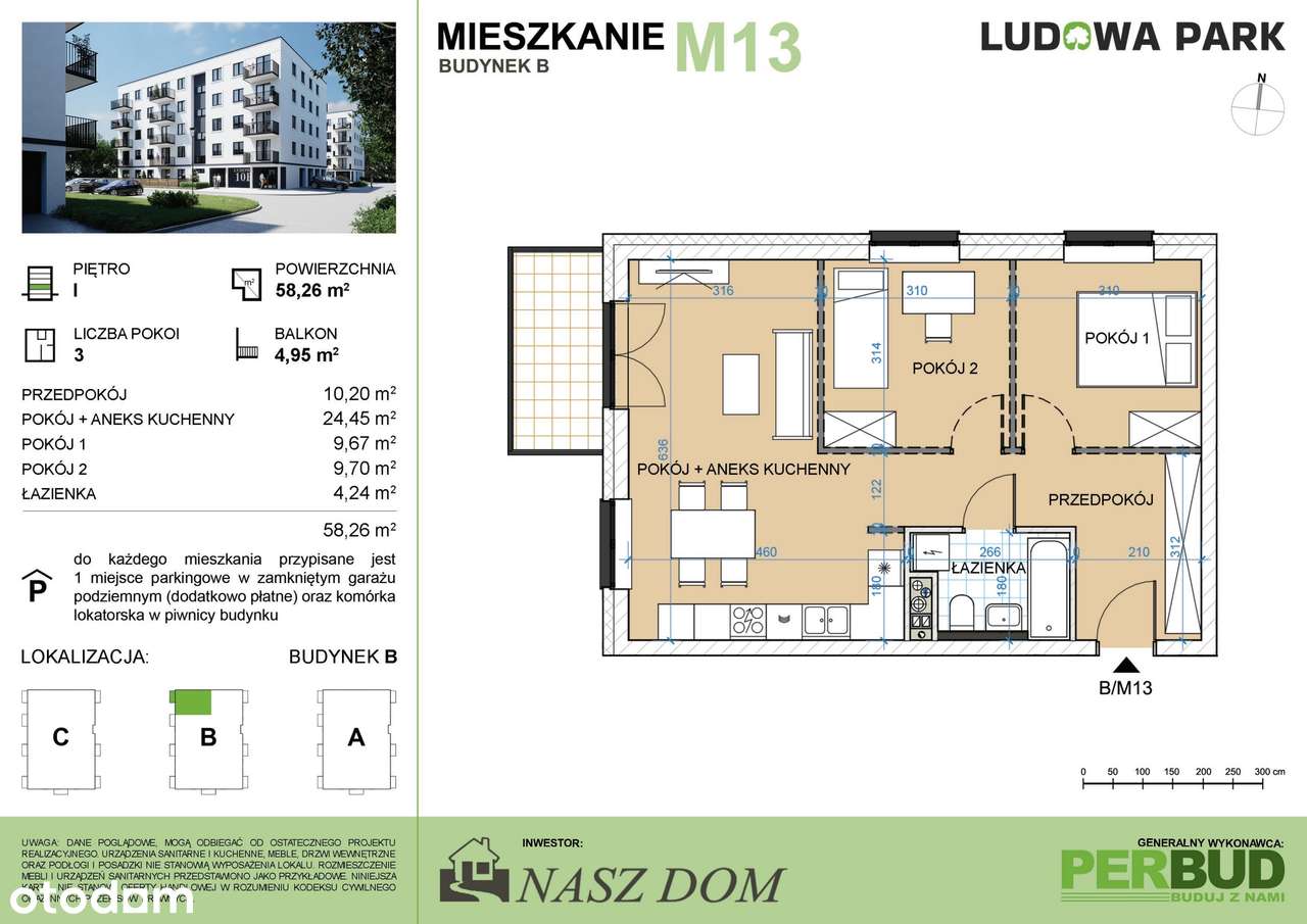 Ludowa Park | mieszkanie 3-pok. | B_M13 - Pełny obrazek: 2/9