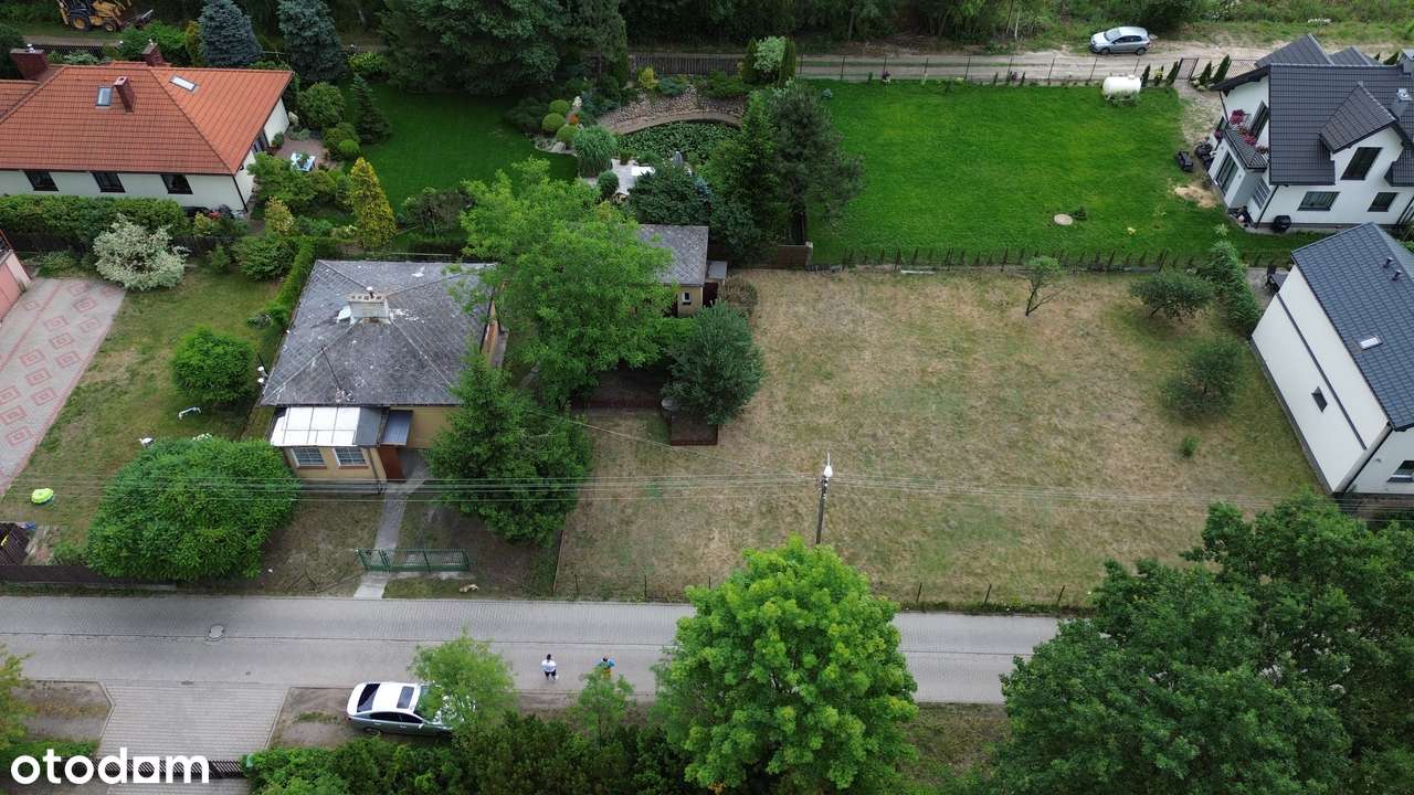 Działka z domkiem z możliwością podziału i budowy bliźniaka! Milanówek-0