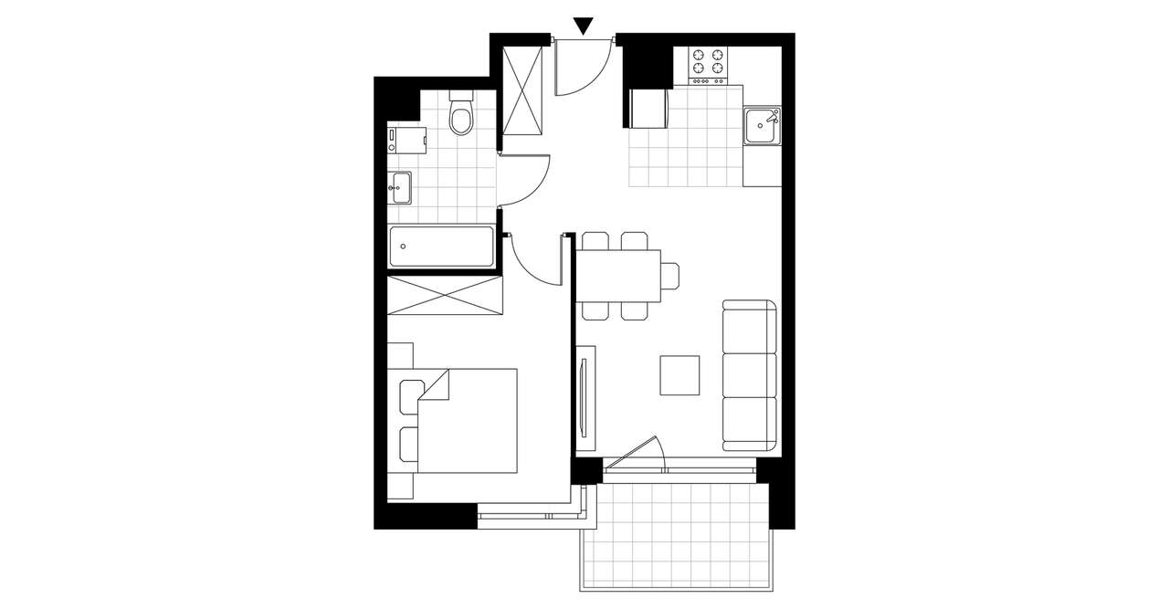 2-pokojowe mieszkanie 37m2 + loggia Bez Prowizji - Pełny obrazek: 3/8