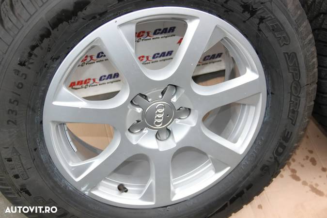 Jante Aliaj Aluminiu Roti Audi Q5 8R 5X112 235/65 R17 DUNLOP M+S de iarna COD: 8R0601025E RULAJ !!! 2000 KM !!! - 5