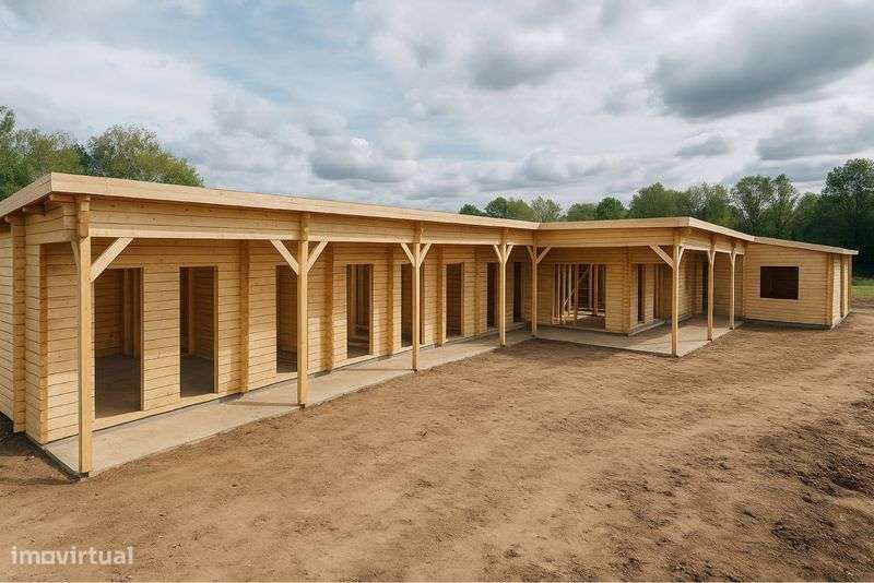 Moradia de Madeira | Nova | Embalada por montar | Ideal para Campo - Grande imagem: 5/6