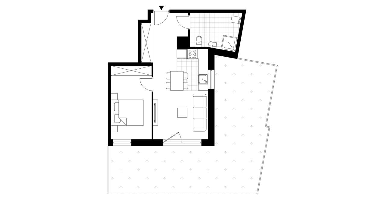 2-pokojowe mieszkanie 47m2 + ogródek Bezpośrednio - Pełny obrazek: 4/9