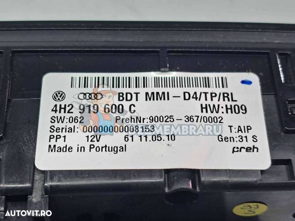 Unitate navigatie Audi A8 (4H) [Fabr 2010-2017] 4H2919600C - 2