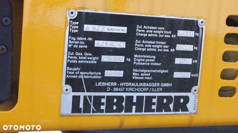 Liebherr A922 Litronic - 9