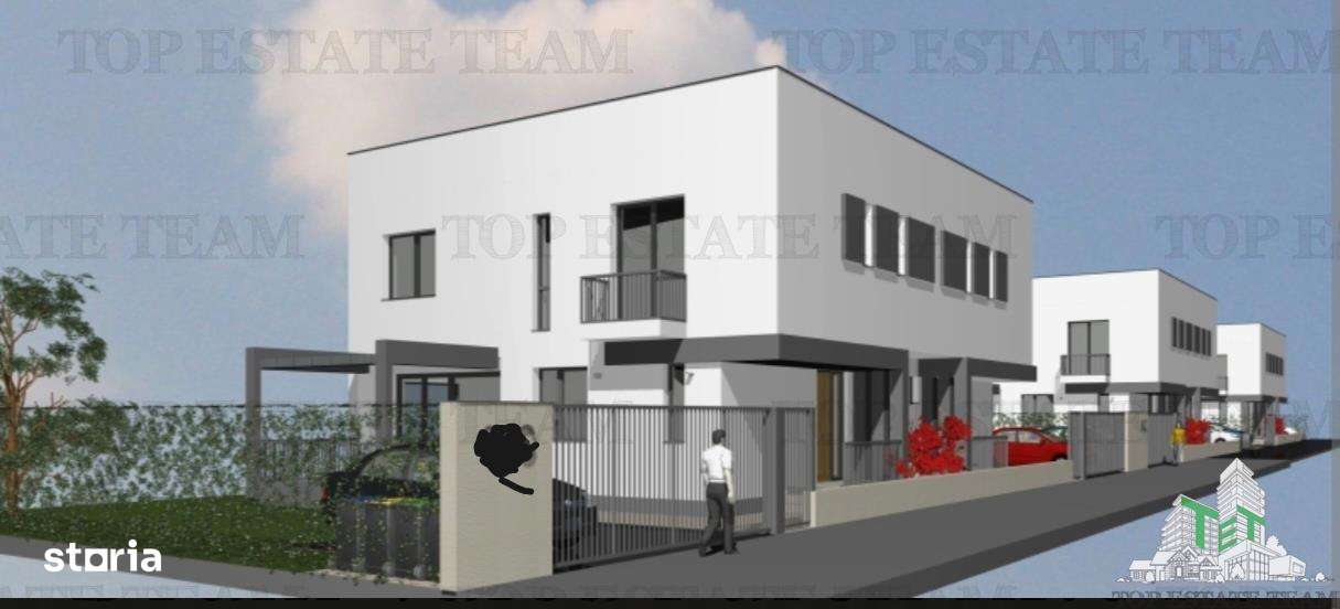 Vila individuala cuplata, in complex rezidential modern, cu 4 camere,-1