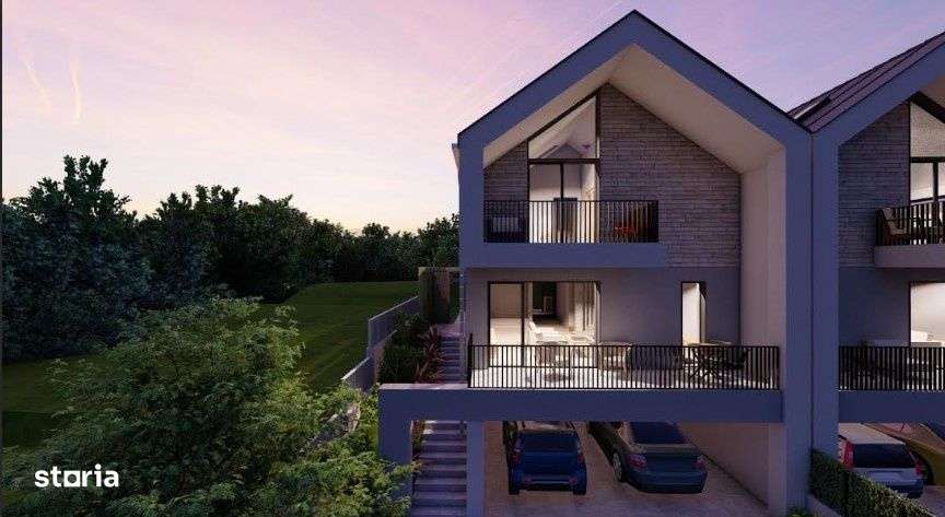 Teren autorizat pt. casa cuplata, 722 mp, front  20 ml, Campenesti-1