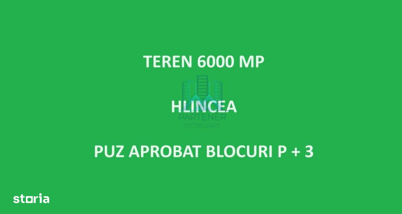 La ASFALT! Teren 6000 mp cu PUZ APROBAT pentru BLOCURI, Hlincea - Imagine principală: 1/2