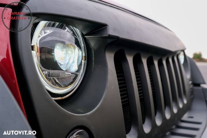 Grila Centrala Jeep Wrangler / Rubicon JK (2007-2017) Angry Bird Design Negru Mat - livrare gratuita - 13