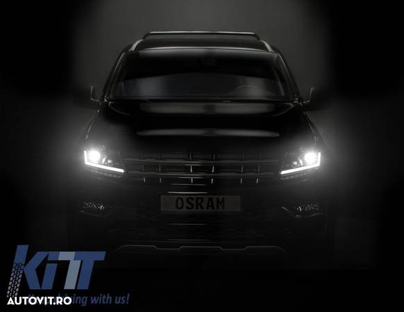 Faruri Osram LED DRL compatibil cu VW Amarok (2010-up) Semnal Dinamic Secvential Negru - 4