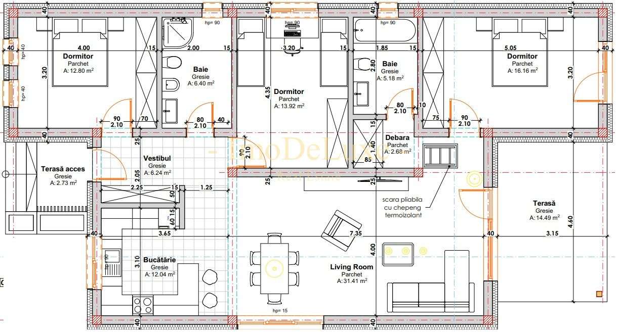 Casa individuala 1 nivel, teren 900 mp, 107 mp utili, 4 cam, com. Jucu-13