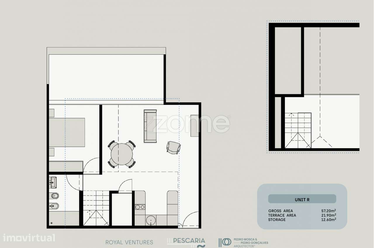 Apartamento T1 duplex novo terraço garagem Vila Nova Gaia (Fração R... - Grande imagem: 4/19
