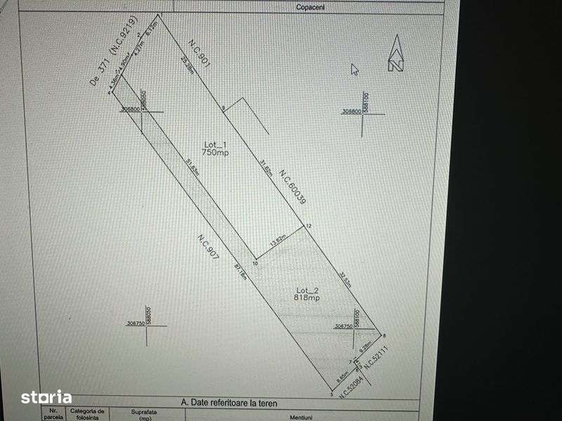 teren intravilan 818mp Copaceni Ilfov casa hala solar depozit - Imagine principală: 5/5