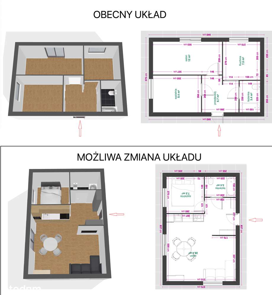 Marcinkowo,1 piętro, 2 pok, balkon, ogrzewanie miejskie,LAS!-10