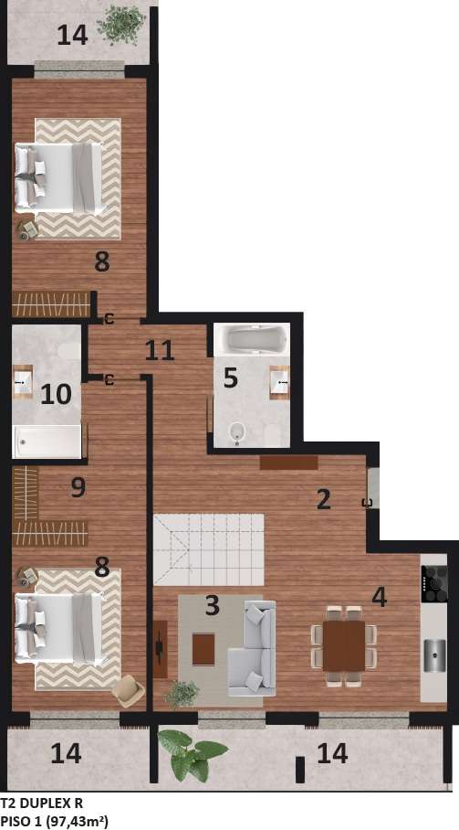 T2 Duplex, Avenida da Europa-8