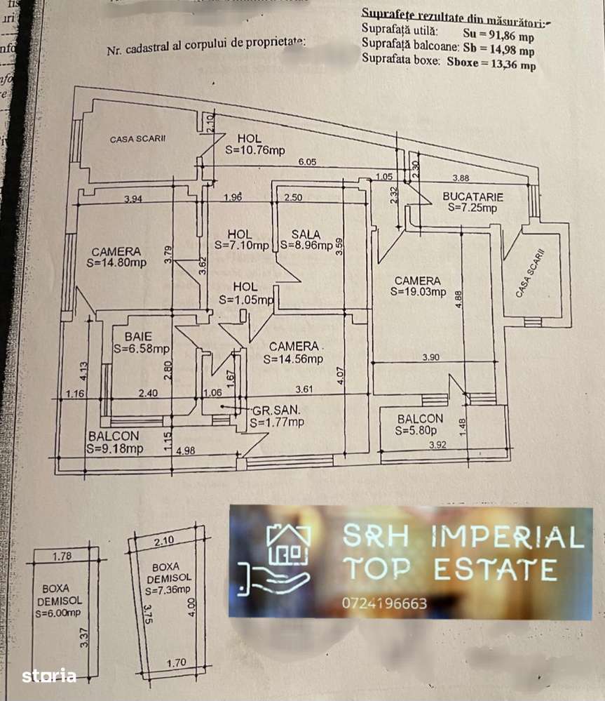 Apartament cu 4 camere  Parter Înalt (fizic Etaj 1) Piața Ovidiu-7