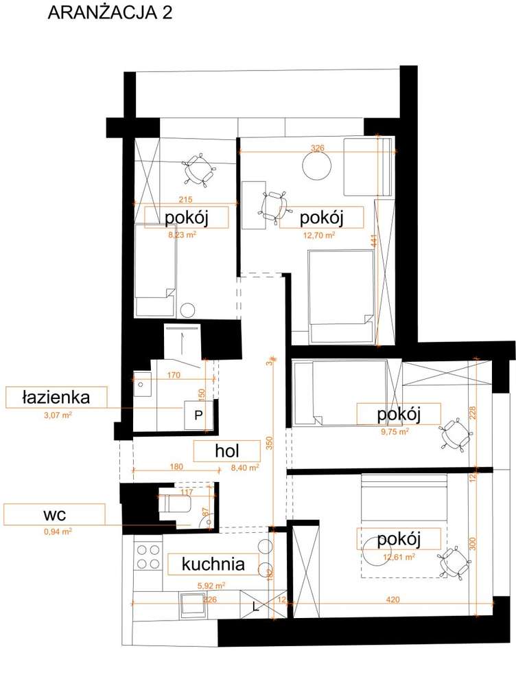Plac Hallera - Namysłowska 4 pokoje 60 m2-10