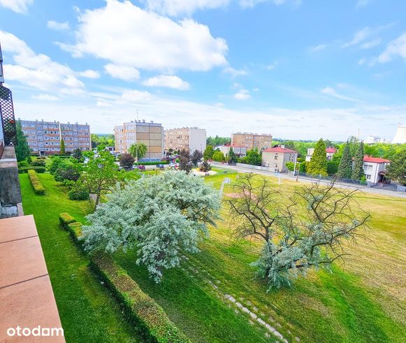 2 duże pokoje + balkon z roletami