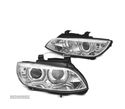 FARÓIS ANGEL EYES LED 3D PARA BMW E92 E93 06-10 CHROME CROMADO - 2