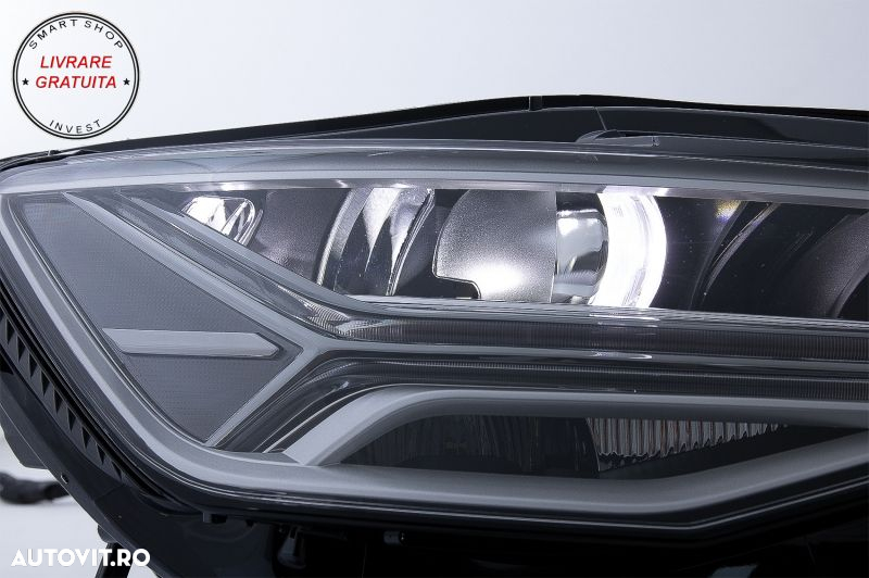 Grila Bara Fata cu Faruri Full LED Semnalizare Dinamica Secventiala Audi A6 4G RS6- livrare gratuita - 13
