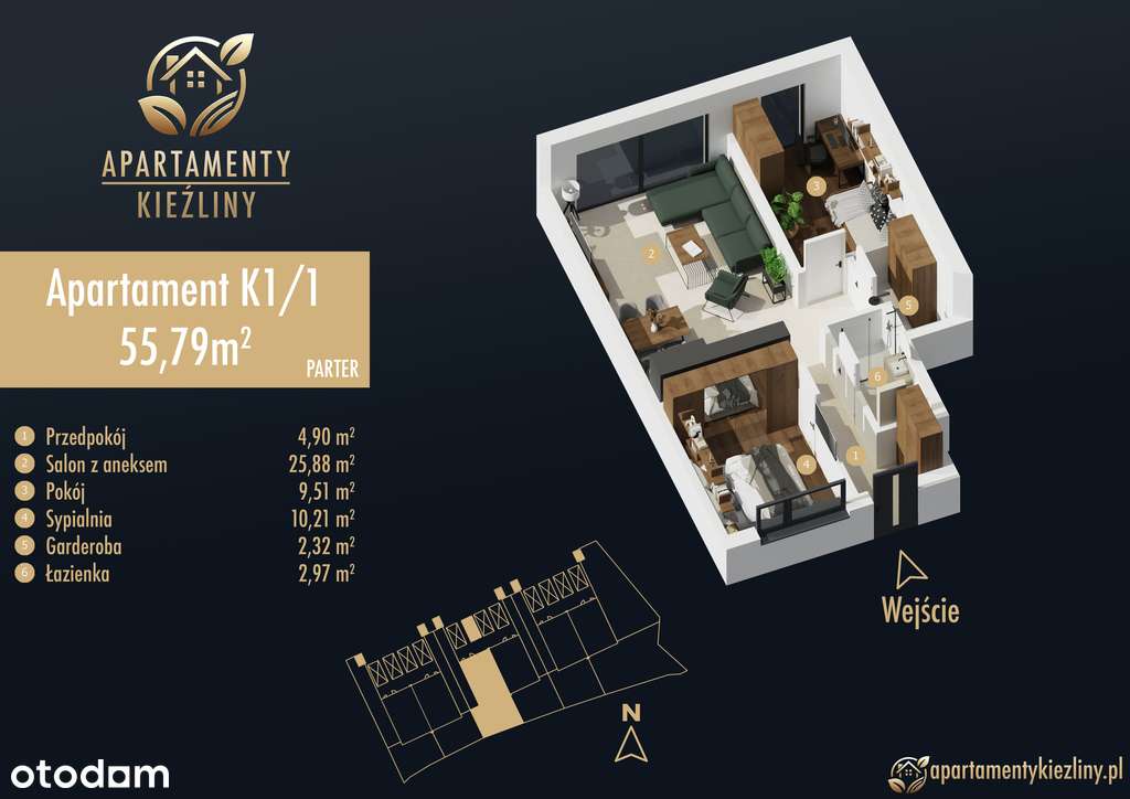 Bezczynszowe Apartamenty w Kieźlinach z ogrodem - Pełny obrazek: 4/14