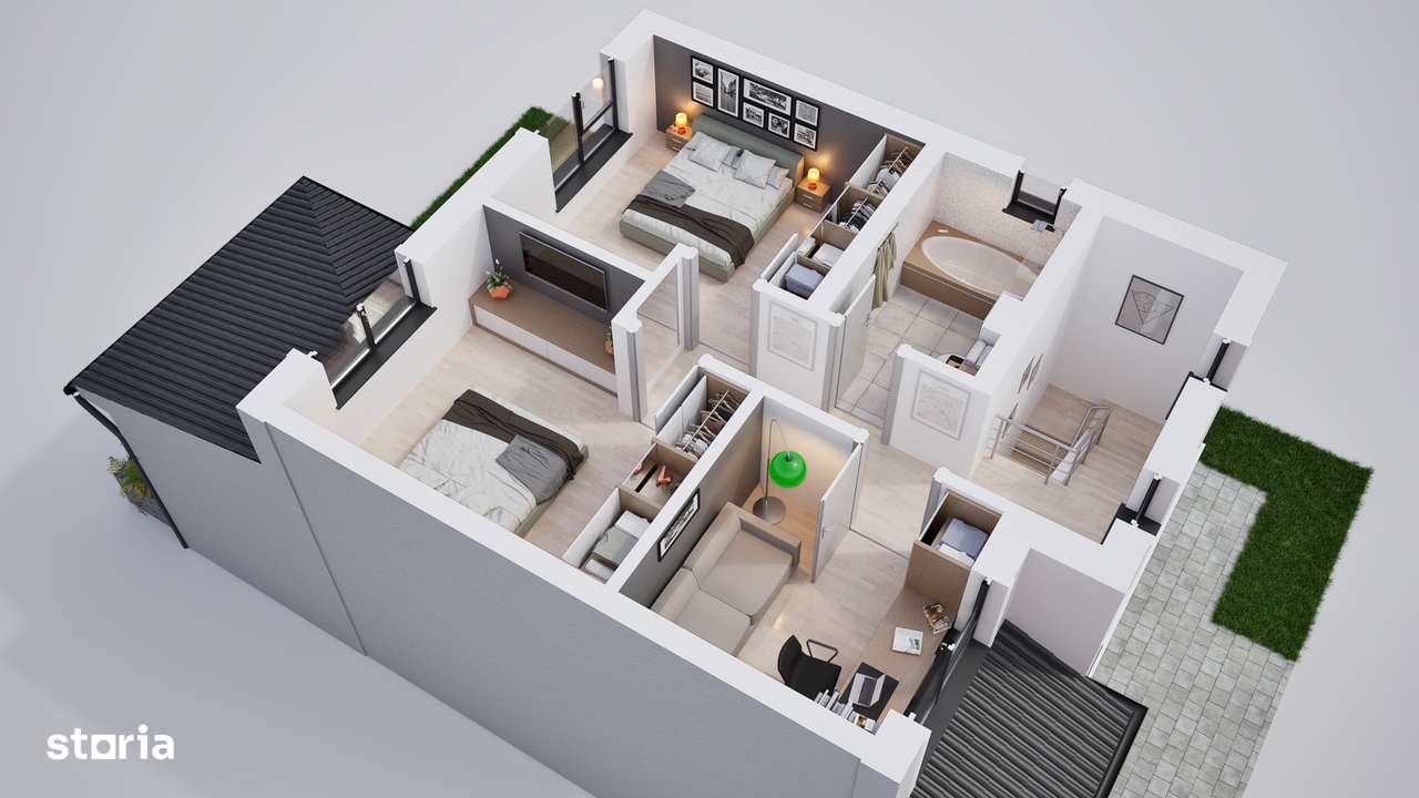 Duplex modern, compartimentat inteligent, loc de joaca pentru copii-9