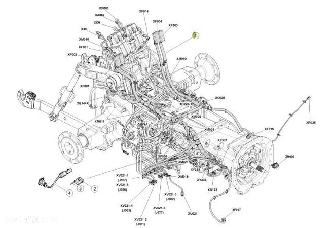 Claas Arion 550-520 650-620 - kabel wiązka elektryczna 0011510550 - 6