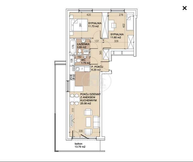 Promocja Gotowe Widok na drzewa Duży balkon - Pełny obrazek: 2/11