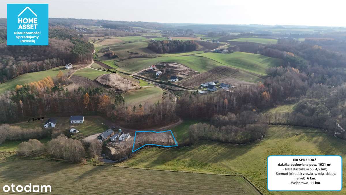 Zaciszna działka budowlana Kaszuby • 1021 m²-2