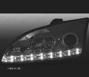 FARÓIS FRONTAIS PARA FORD FOCUS MK2 LUZ DIURNA LED 5W FUNDO CROMADO - 2