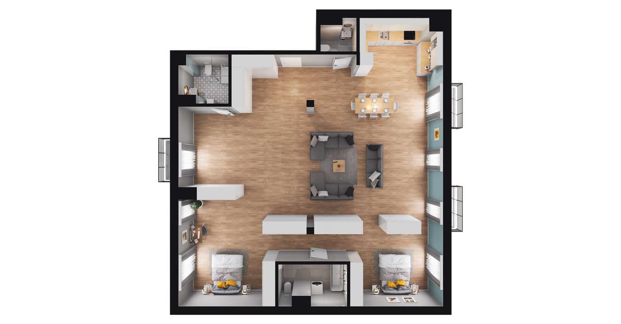 5-pokojowe mieszkanie 148m2 + taras Bez Prowizji - Pełny obrazek: 3/9