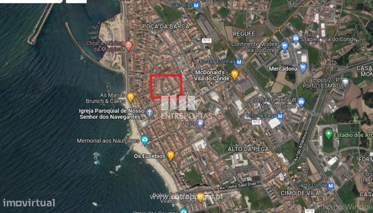Venda de Terreno c/ 132m2 próximo da praia,Poça da Barca,Vila do Con - Grande imagem: 1/1