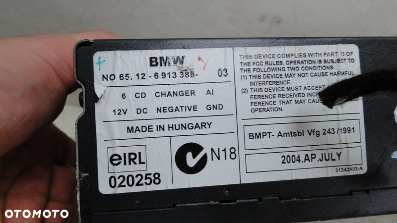 BMW ZMIENIARKA PŁYT CD 6913388 EUROPA - 5