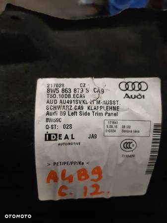 AUDI A4 B9 SEDAN BOCZEK BAGAŻNIKA LEWY SEDAN 8W5863879S - 10