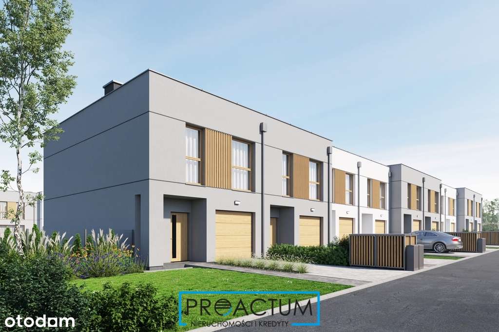 Nowoczesny dom szeregowy z ogródkiem i garażem - Pełny obrazek: 2/20