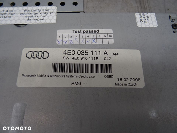 AUDI A6 C6 04-07 2.0TDI ZMIENIARKA CD 4E0035111A - 3