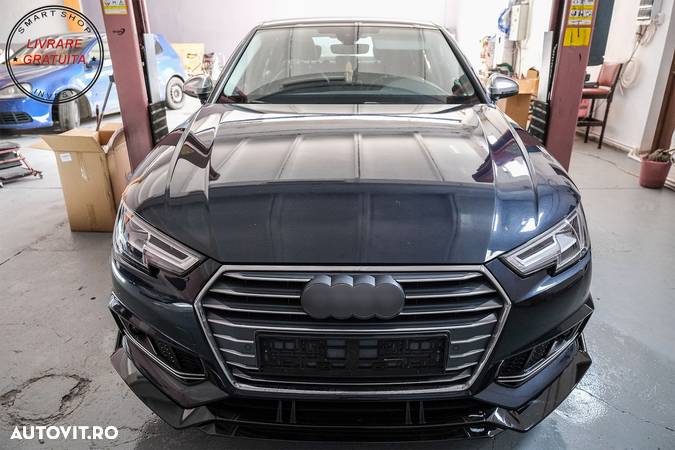 Prelungire Bara Fata Lip Audi A4 B9 8W S-Line (2016-2018) Negru Lucios- livrare gratuita - 14