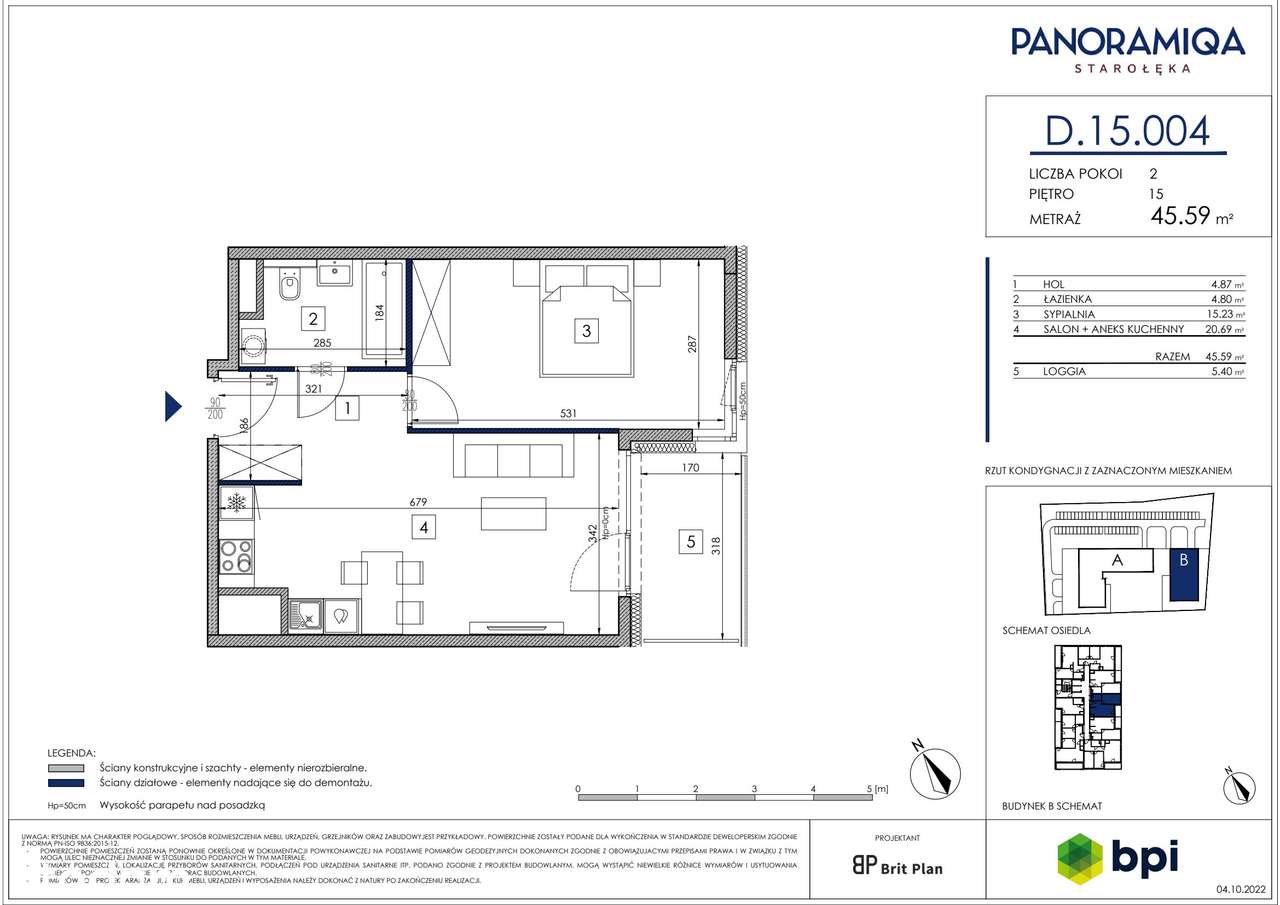 Panoramiqa | mieszkanie 2-pok. | D.15.004 - Pełny obrazek: 2/9