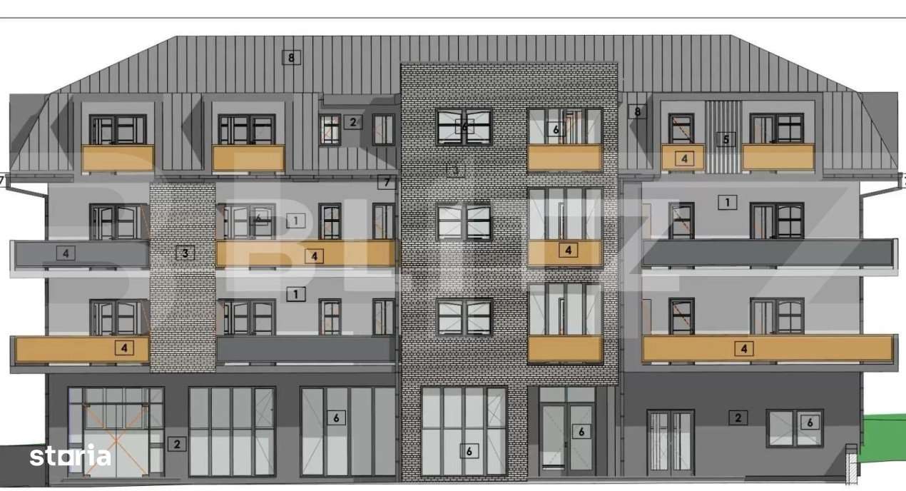 Apartament decomandat, etaj 1, 60 mp, cu 2 camere, 2 balcoane, Apahida - Imagine principală: 2/2