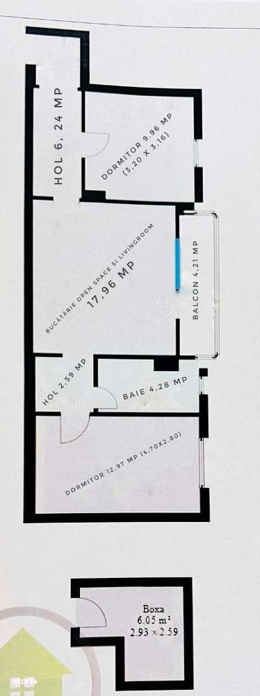 Lipovei - Ap de 3 cam - Su:62mp - Baie finisata - Imagine principală: 5/5