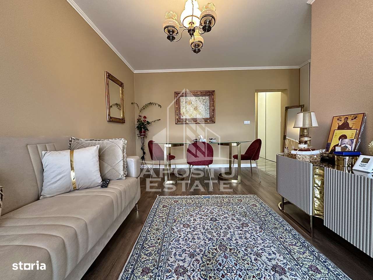 Apartament de lux cu 2 camere, mobilat la etajul 1 in Giroc la asfalt. - Imagine principală: 4/16