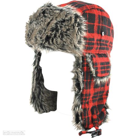 zan headgear trooper hat gray fur buffalo plaid one size 25012297 - 1