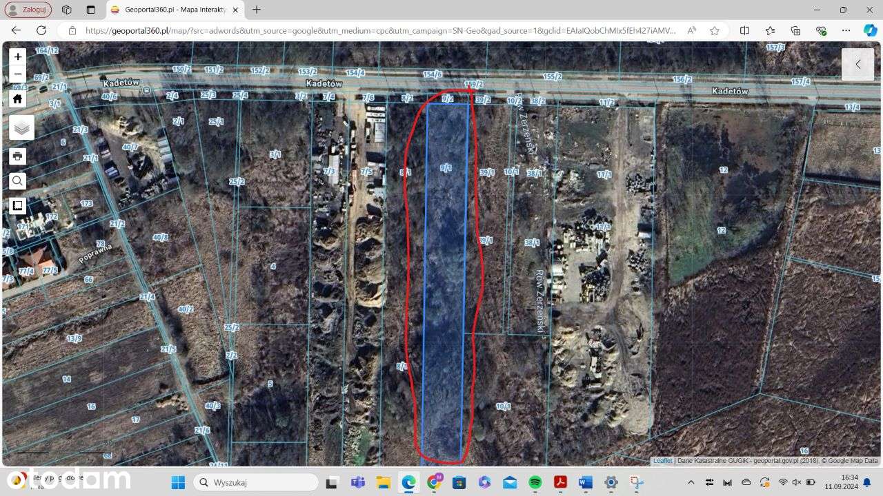 Działka Warszawa Wawer Kadetów