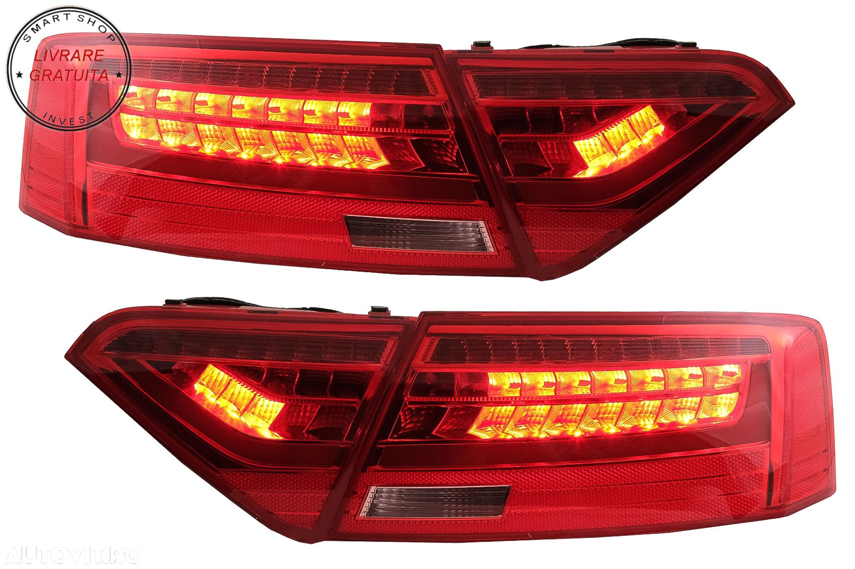 Stopuri LED Audi A5 8T Facelift (2012-2016) Semnal Secvential Dinamic- livrare gratuita - 12