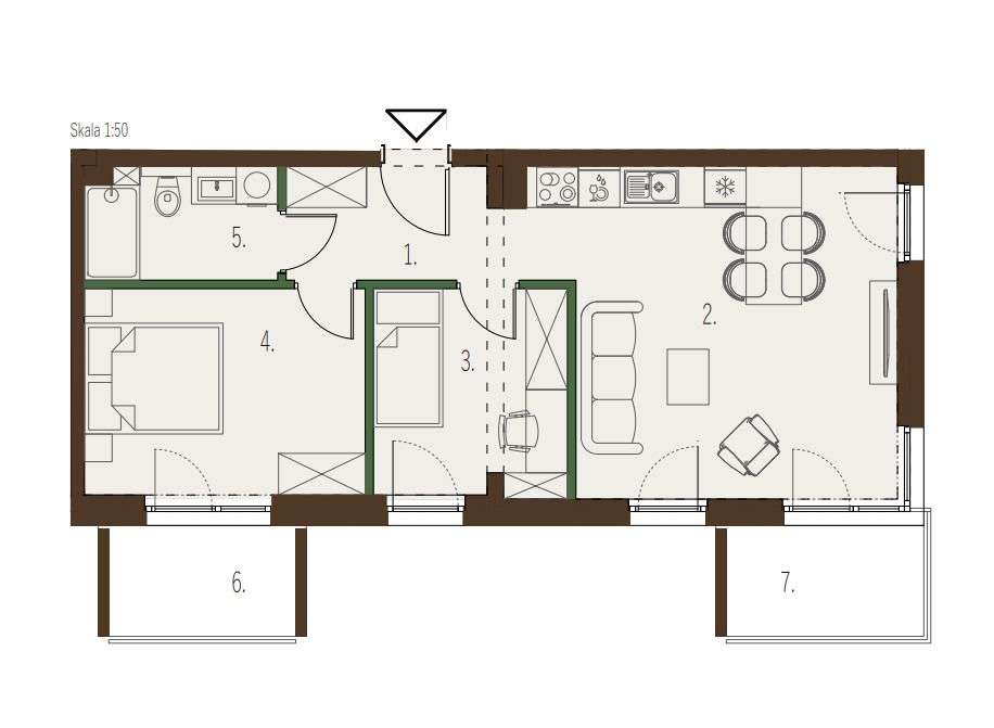 Nowe mieszkanie > 52,81 m2 > 3 pokoje-3
