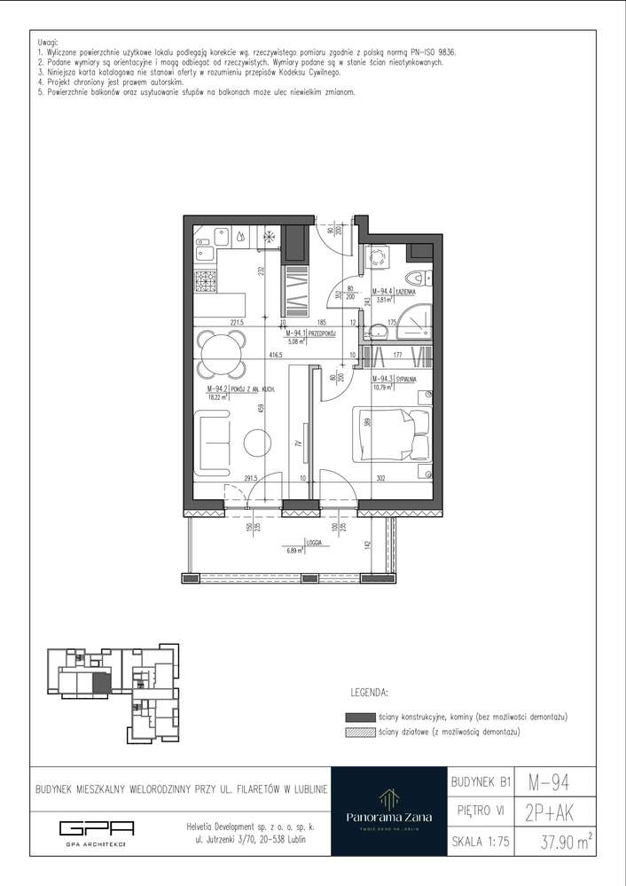 Panorama Zana  | mieszkanie 2-pok. | M94 - Pełny obrazek: 3/8